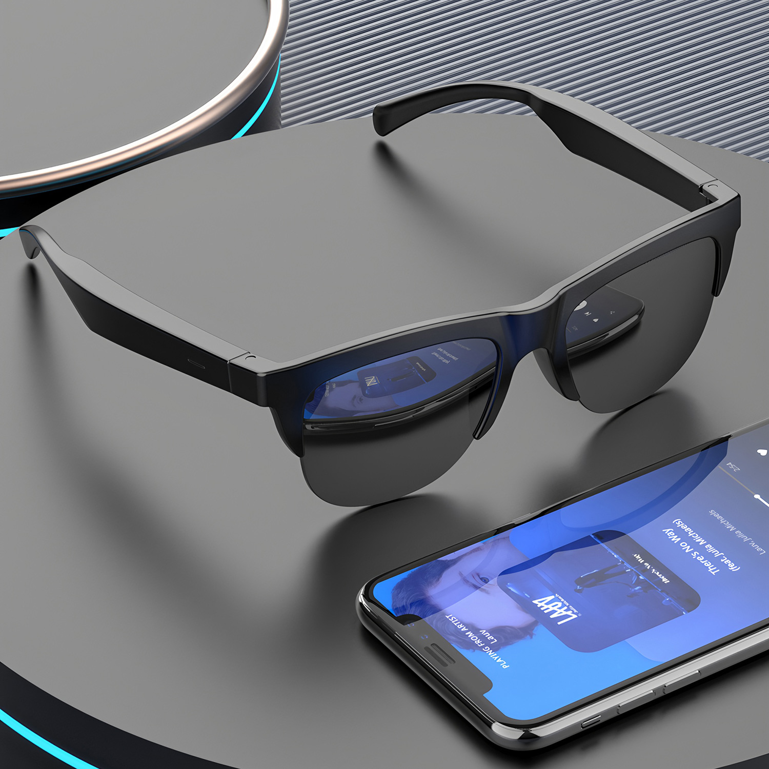 Bluetooth Headset On Ear - Inteligentne okulary przeciwsłoneczne z funkcją audio,